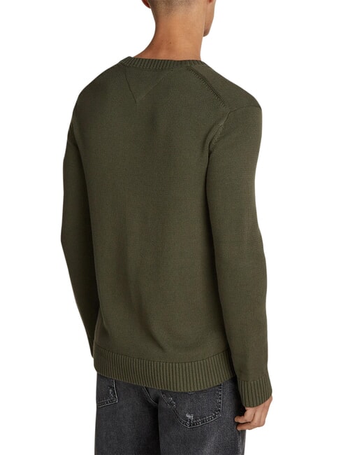 TH JEANS  Rundhalsausschnitt aus Baumwolle M&uuml;digkeit gr&uuml;n - Herrenpullover