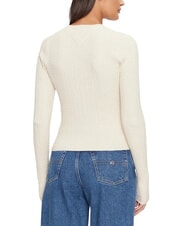 TOMMY HILFIGER TH JEANS Lang&auml;rmelige Strickjacke - Damenpullover