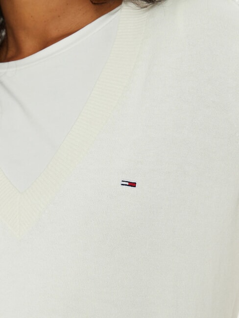 TH JEANS Pullover mit V-Ausschnitt altes Wei&szlig; - Damenpullover