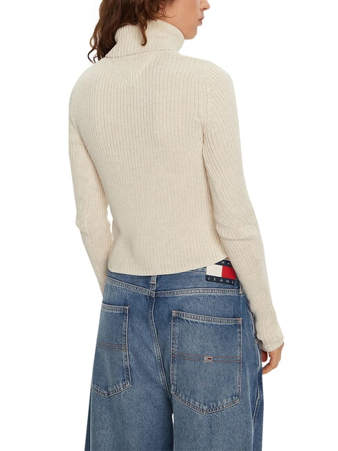 TH JEANS Rollkragenpullover uralte wei&szlig;e Melange - Damenpullover