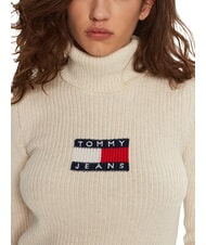 TOMMY HILFIGER TH JEANS Rollkragenpullover uralte wei&szlig;e Melange - Damenpullover - 4