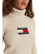 TOMMY HILFIGER TH JEANS Rollkragenpullover uralte wei&szlig;e Melange - Damenpullover - 5