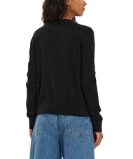 TOMMY HILFIGER TH JEANS Pullover mit V-Ausschnitt Schwarz - Damenpullover - 3