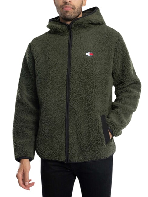 TH JEANS Sweatshirt mit Tasche und Kapuze M&uuml;digkeit gr&uuml;n - Sweatshirts Herren