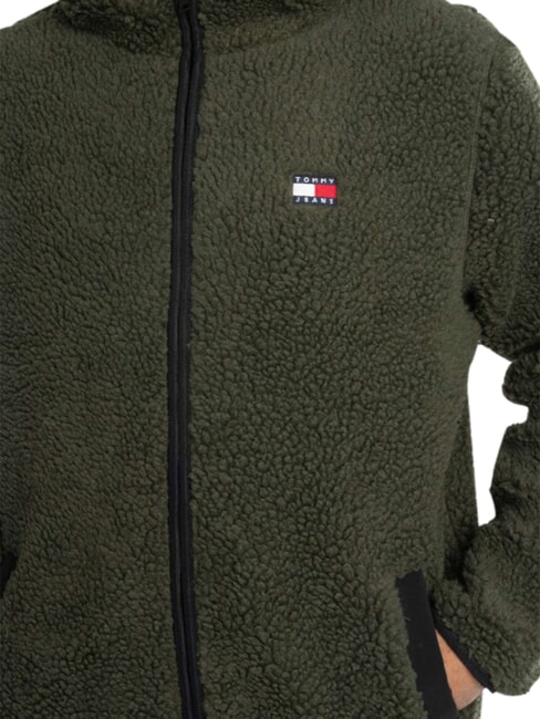 TH JEANS Sweatshirt mit Tasche und Kapuze M&uuml;digkeit gr&uuml;n - Sweatshirts Herren