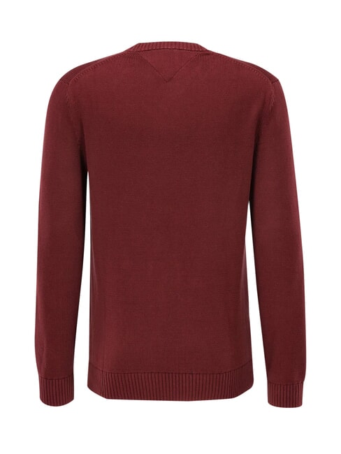 TH JEANS  Rundhalsausschnitt aus Baumwolle tiefrot - Herrenpullover