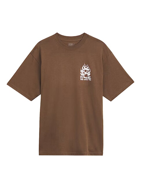OFF THE WALL Kurzarm-T-Shirt Vintage-Kakao - Herren-T-Shirts
