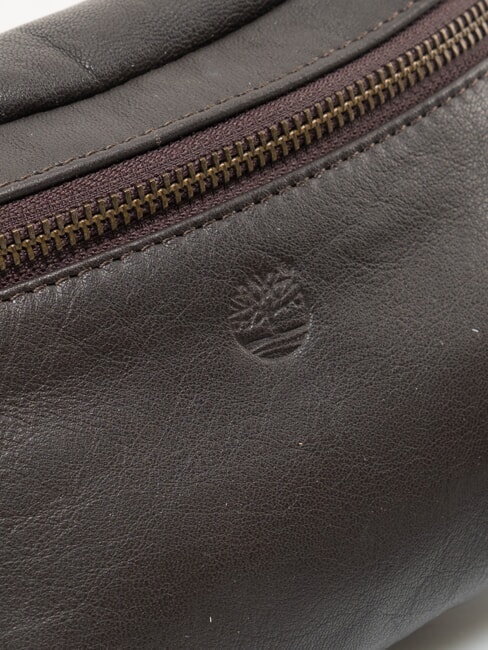 TUMBLED Leder-Bauchtasche dunkelbraun - H&uuml;fttaschen