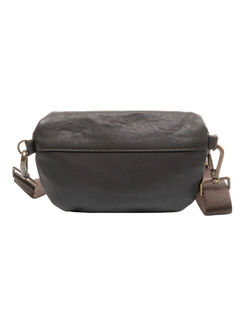 TUMBLED Leder-Bauchtasche dunkelbraun - H&uuml;fttaschen