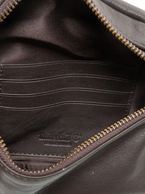 TUMBLED Leder-Bauchtasche dunkelbraun - H&uuml;fttaschen