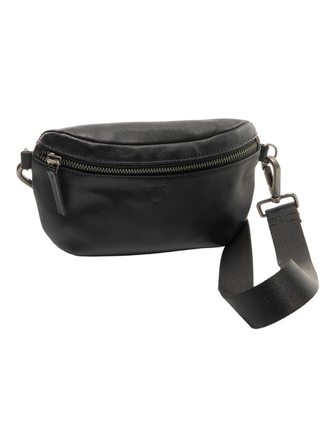 TUMBLED Leder-Bauchtasche Schwarz - H&uuml;fttaschen