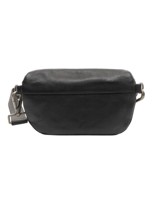 TUMBLED Leder-Bauchtasche Schwarz - H&uuml;fttaschen