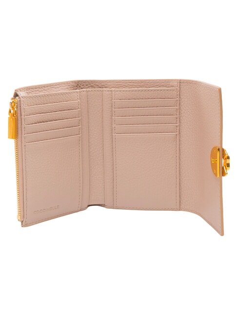 BINXIE Geldb&ouml;rse mit M&uuml;nzfach, aus Leder Rosetten - Brieftaschen Damen