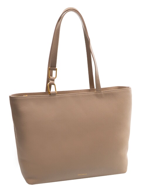 SAGITTA Schultertasche, Leder warmes Taupe - Damentaschen