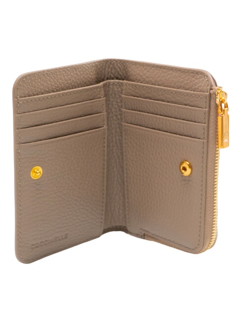 BINXIE Kompakte Ledergeldb&ouml;rse warmes Taupe - Brieftaschen Damen