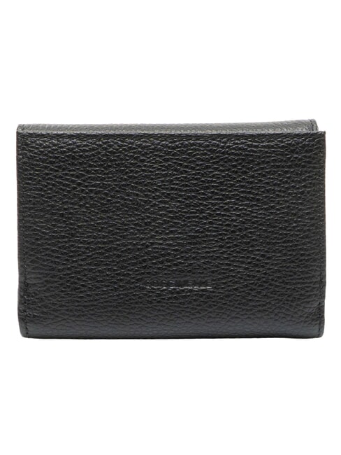 MYRINE Geldb&ouml;rse mit M&uuml;nzfach, aus Leder Schwarz - Brieftaschen Damen
