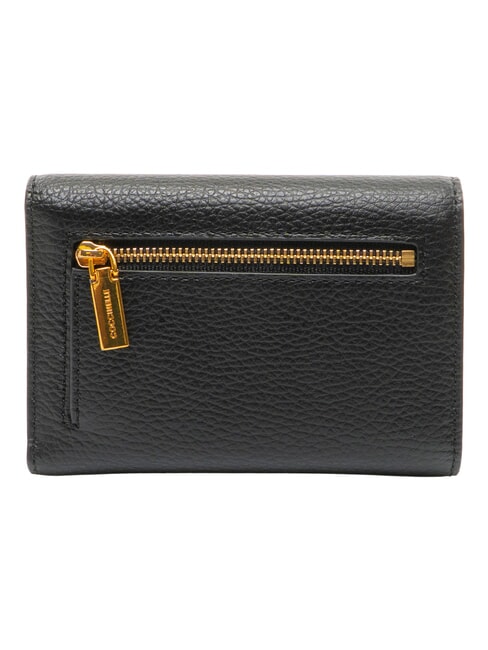 BINXIE Geldb&ouml;rse mit M&uuml;nzfach, aus Leder Schwarz - Brieftaschen Damen
