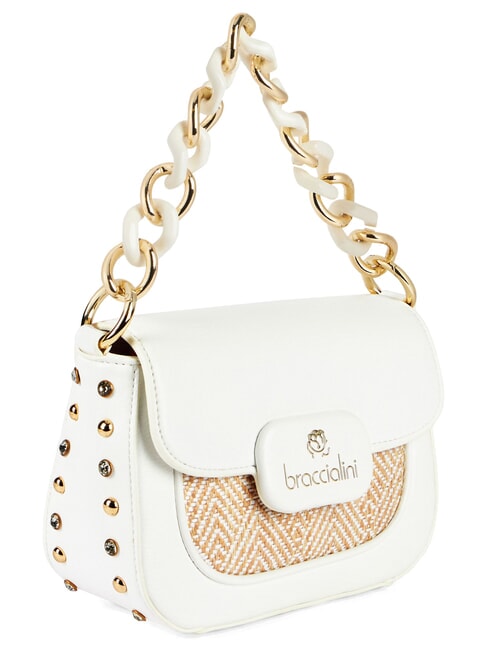 CHAIN Mini-Handtasche mit Schulterriemen Wei&szlig; - Damentaschen