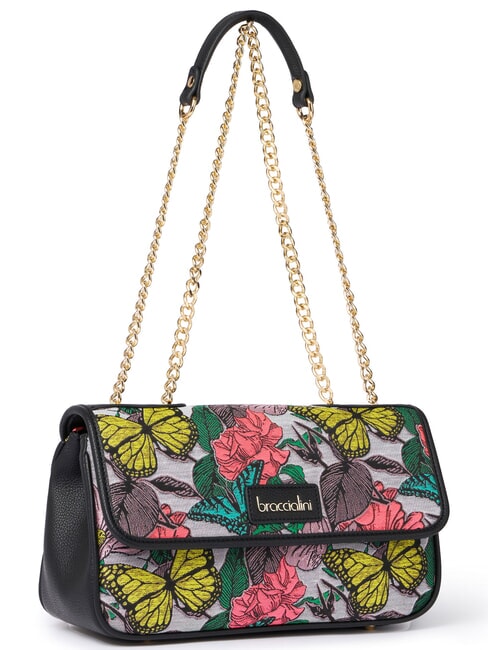 JACQUARD Schultertasche / Umh&auml;ngetasche mehrfarbig schwarz - Damentaschen