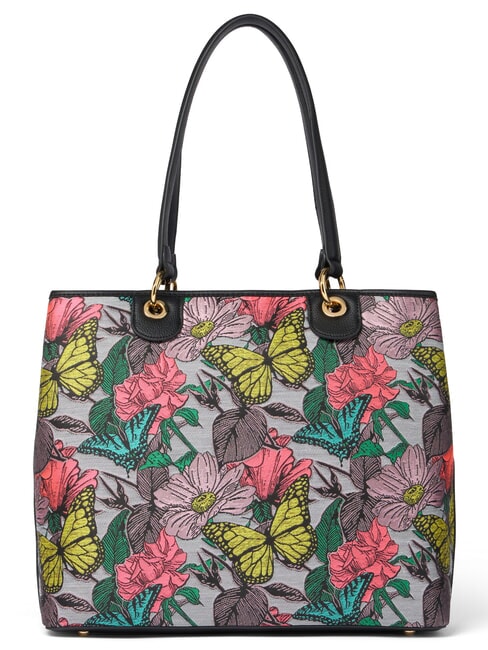 JACQUARD Schultertasche mit Schultergurt mehrfarbig schwarz - Damentaschen