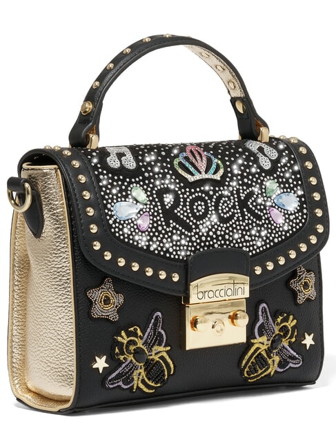 ROCK Mini-Handtasche mit Schulterriemen Schwarz - Damentaschen