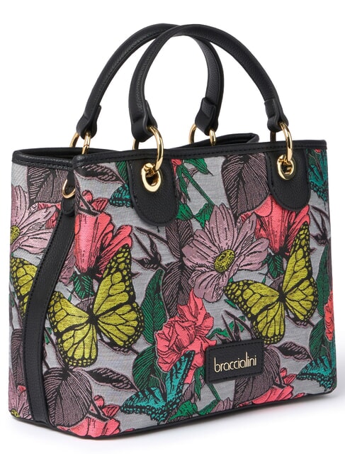 JACQUARD Handtasche mit Schulterriemen mehrfarbig schwarz - Damentaschen