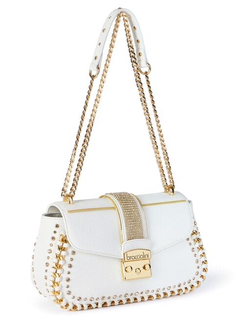 ROCK Schultertasche / Umh&auml;ngetasche Wei&szlig; - Damentaschen