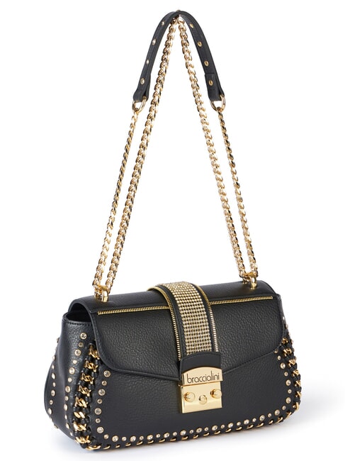 ROCK Schultertasche / Umh&auml;ngetasche Schwarz - Damentaschen