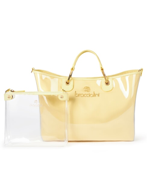 BETH JELLY Gl&auml;nzende Handtasche mit Beutel Gelb - Damentaschen
