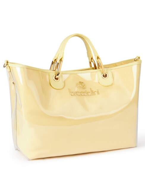 BETH JELLY Gl&auml;nzende Handtasche mit Beutel Gelb - Damentaschen