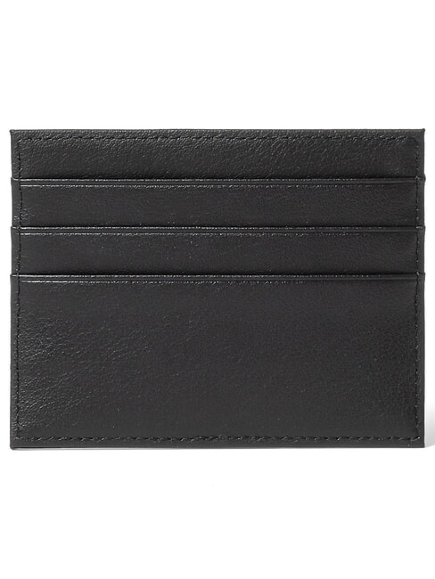 BASIC Flacher Kartenhalter aus Leder Schwarz - Brieftaschen Damen