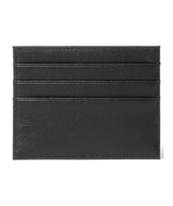 BRACCIALINI BASIC Flacher Kartenhalter aus Leder Schwarz - Brieftaschen Damen - 2