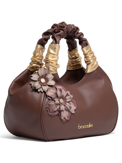 SARA Ledertasche mit Schulterriemen braun - Damentaschen