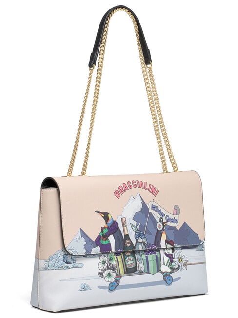 BRITNEY Schultertasche / Umh&auml;ngetasche Beige - Damentaschen
