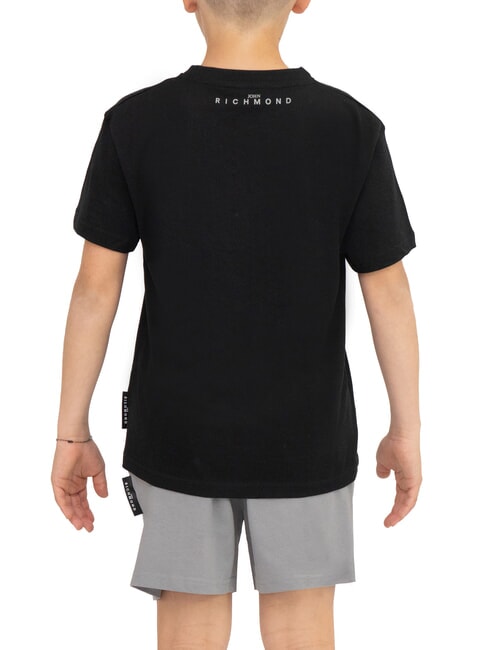 RUNDAVO T-Shirt + Shorts schwarzes Silber - Trainingsanz&uuml;ge f&uuml;r Kinder