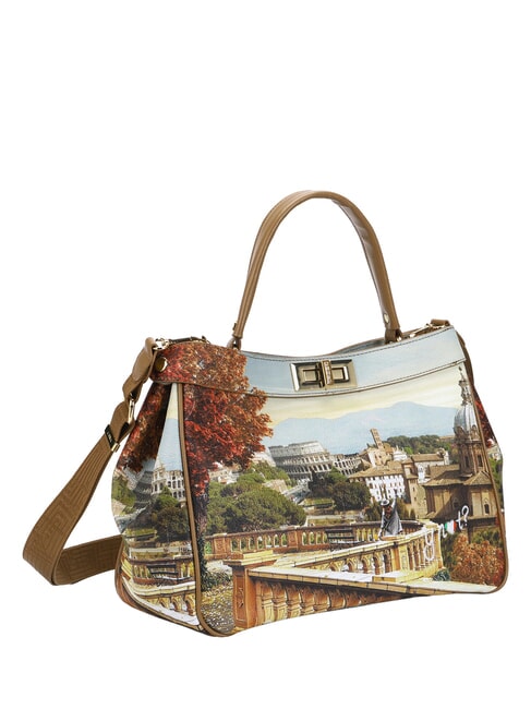 YESBAG L Handtasche mit Schulterriemen Rom Landschaft - Damentaschen