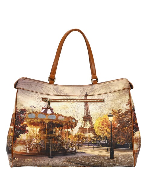 YESBAG XL Schultertasche lustiges Paris - Damentaschen