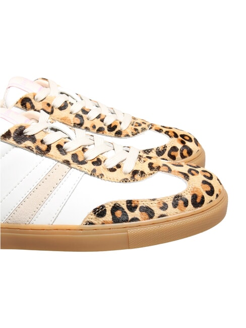 COURT Ledersneakers wei&szlig;er Milchleopard - Damenschuhe