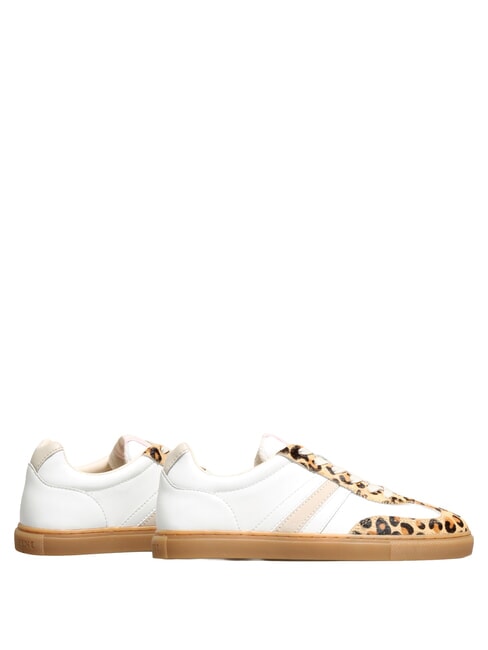 COURT Ledersneakers wei&szlig;er Milchleopard - Damenschuhe