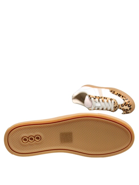 COURT Ledersneakers wei&szlig;er Milchleopard - Damenschuhe
