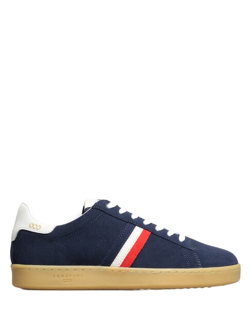 MC ENROE Ledersneakers blau wei&szlig; rot - Herrenschuhe