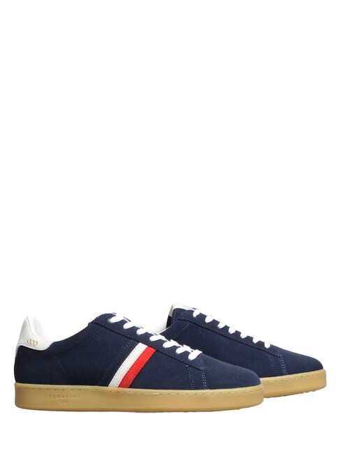 MC ENROE Ledersneakers blau wei&szlig; rot - Herrenschuhe