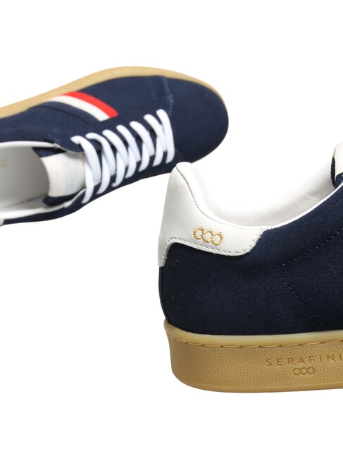 MC ENROE Ledersneakers blau wei&szlig; rot - Herrenschuhe