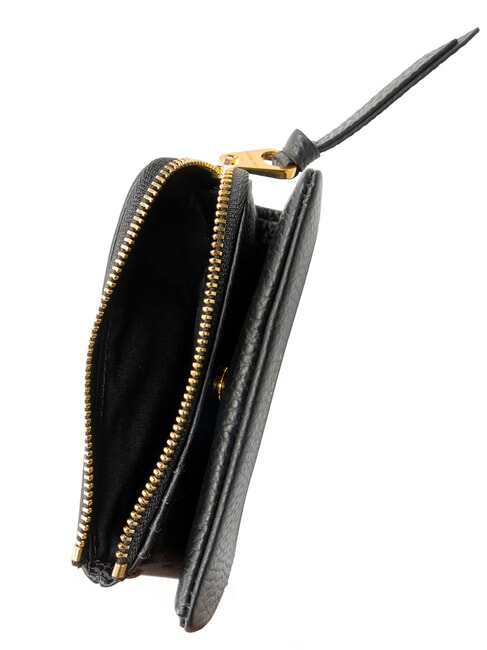 SOFTY Flache Geldb&ouml;rse aus Leder Schwarz - Brieftaschen Damen