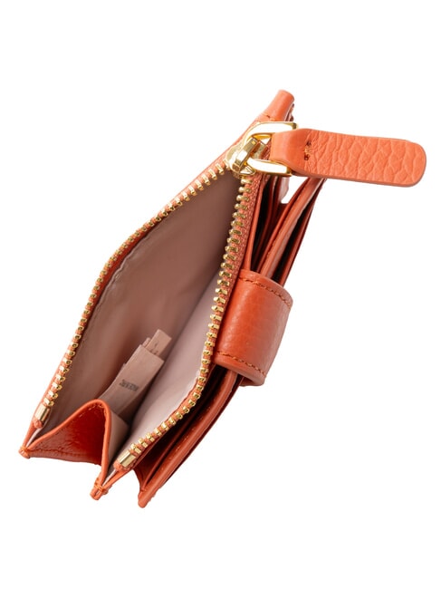 DEW Kartenetui aus Leder mit M&uuml;nzfach Grenadine Rot - Brieftaschen Damen