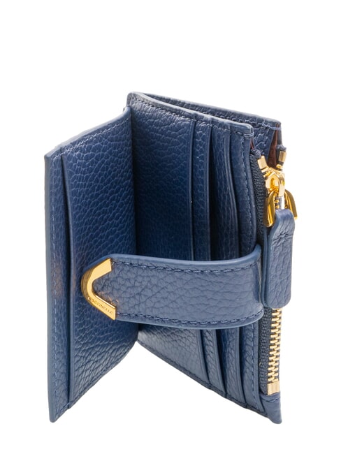 DEW Kartenetui aus Leder mit M&uuml;nzfach k&ouml;nigsblau - Brieftaschen Damen