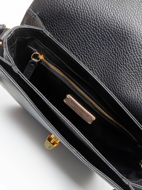 DEW Schultertasche, Leder Schwarz - Damentaschen