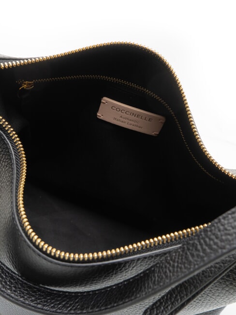 CHERRY Schultertasche, Leder Schwarz - Damentaschen