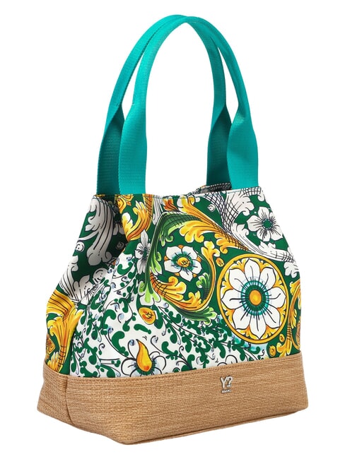 ORTIGIA Strandtasche mit Schultergurt Smaragd - Damentaschen