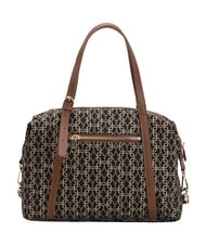 YNOT AUDREY Schultertasche mit Allover-Logo Tabak - Damentaschen - 2